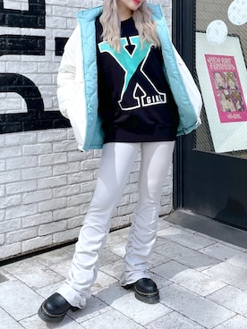 「x-girl_ootd」｜「アイテム（ジャケット/アウター）」を使った、moonlightxxさん（レディース・165cm）の秋コーディネート
