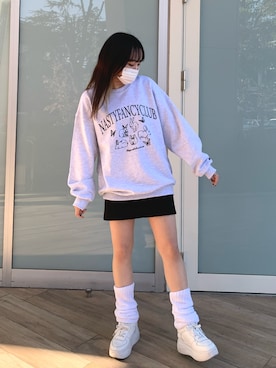 「H&M（エイチ・アンド・エム）のアイテム（スカート）」を使った、ヒザシさん（レディース・158cm）の春コーディネート