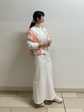 「Te chichi（テチチ）のアイテム（ノーカラージャケット）」を使った、ミホさん（レディース・166cm）の春コーディネート