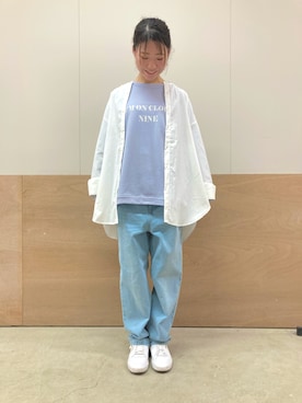 「Samansa Mos2 blue（サマンサモスモスブルー）のアイテム（スウェット）」を使った、ミミさん（レディース・160cm）の春コーディネート