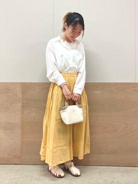 「レースタンクトップ」｜ミミさん（レディース・160cm）の春コーディネート