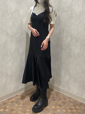 「ハイネックトップス」｜小林　愛さん（レディース・168cm）の春コーディネート