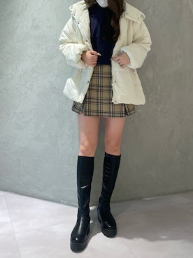 「ダウンコート」｜小林　愛さん（レディース・168cm）の秋コーディネート