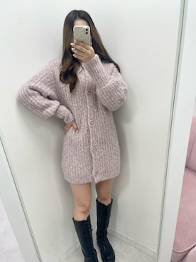 「ミックスニット」｜小林　愛さん（レディース・168cm）の秋コーディネート