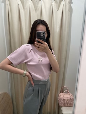 「ブローチ」｜小林　愛さん（レディース・168cm）の春コーディネート