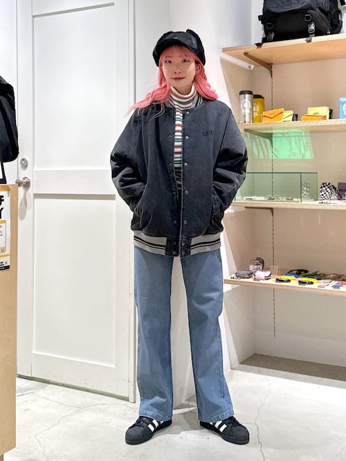 高い品質 X-girl（エックスガール）の「DENIM PUFFER JACKET（デニム ジャケット・アウター