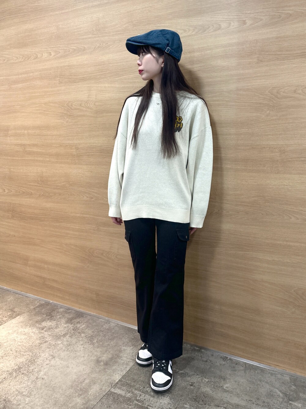 X-girl（エックスガール）の「POP LOGO JACQUARD KNIT TOP（ニット