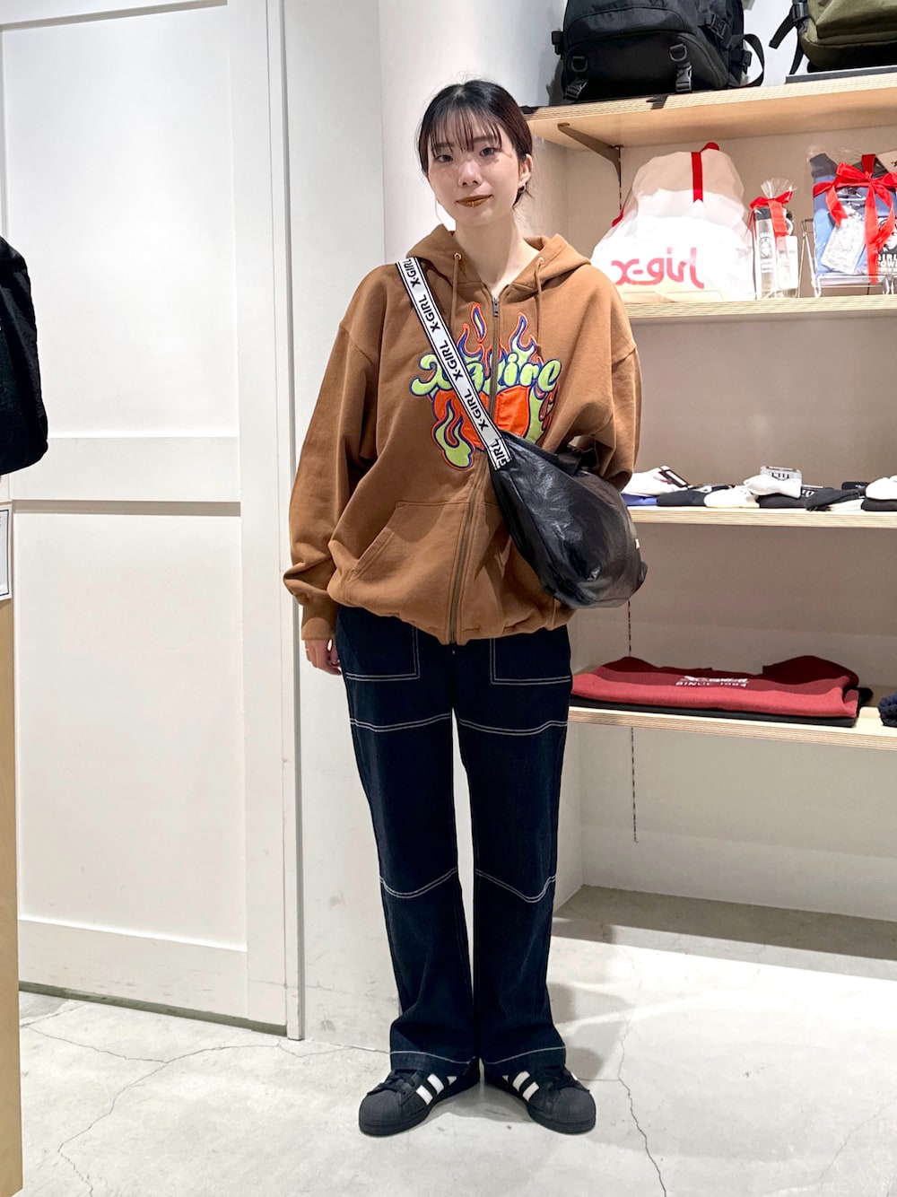 X-girl（エックスガール）の「SWEAT ZIP UP HOODIE（パーカー
