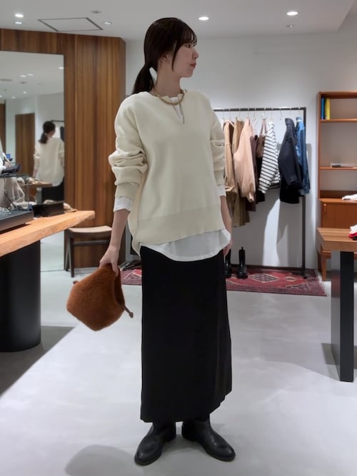 セール】【@_shirabe.s_コラボ】スウェットライクスキッパーニット