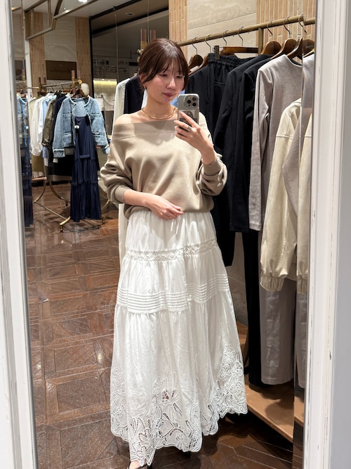 レースティアードスカート Loungedress 新品 Loungedress（ラウンジドレス） スカート レースティアードスカート
