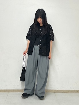 「tk.TAKEO KIKUCHI（ティーケータケオキクチ）のアイテム（アクセサリー）」を使った、MANAさん（レディース・164cm）の春コーディネート