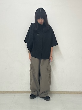 「tk.TAKEO KIKUCHI（ティーケータケオキクチ）のアイテム（アクセサリー）」を使った、MANAさん（レディース・164cm）の夏コーディネート