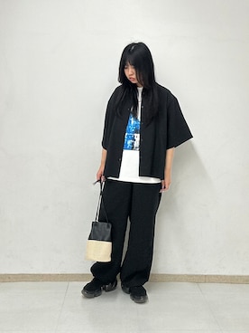 「tk.TAKEO KIKUCHI（ティーケータケオキクチ）のアイテム（パンツ）」を使った、MANAさん（レディース・164cm）の春コーディネート