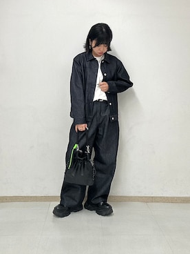 「tk.TAKEO KIKUCHI（ティーケータケオキクチ）のアイテム（トップス）」を使った、MANAさん（レディース・164cm）の夏コーディネート