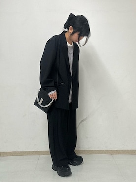 「tk.TAKEO KIKUCHI（ティーケータケオキクチ）のアイテム（ジャケット/アウター）」を使った、MANAさん（レディース・164cm）の春コーディネート