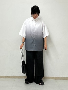 「tk.TAKEO KIKUCHI（ティーケータケオキクチ）のアイテム（パンツ）」を使った、MANAさん（レディース・164cm）の春コーディネート
