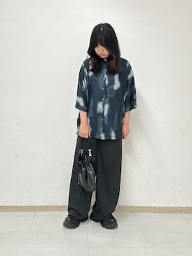「tk.TAKEO KIKUCHI（ティーケータケオキクチ）のアイテム（パンツ）」を使った、MANAさん（レディース・164cm）の夏コーディネート