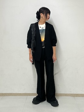 「tk.TAKEO KIKUCHI（ティーケータケオキクチ）のアイテム（ジャケット/アウター）」を使った、MANAさん（レディース・164cm）の夏コーディネート