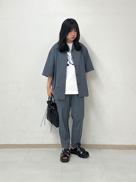 「tk.TAKEO KIKUCHI（ティーケータケオキクチ）のアイテム（アクセサリー）」を使った、MANAさん（レディース・164cm）の夏コーディネート