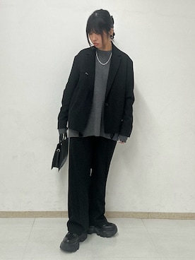 「tk.TAKEO KIKUCHI（ティーケータケオキクチ）のアイテム（ジャケット/アウター）」を使った、MANAさん（レディース・164cm）の春コーディネート