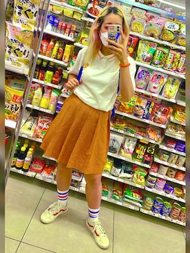 「H&M（エイチ・アンド・エム）のアイテム（ポロシャツ）」を使った、🌈hassy🌈さん（レディース・155cm）の秋コーディネート