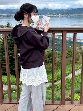 「Samansa Mos2（サマンサ モスモス）のアイテム」を使った、miaさん（レディース・149cm）の秋コーディネート