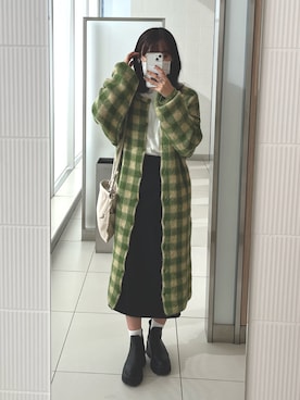「REDYAZEL（レディアゼル）のアイテム（シューズ）」を使った、しおさん（レディース・159cm）の冬コーディネート