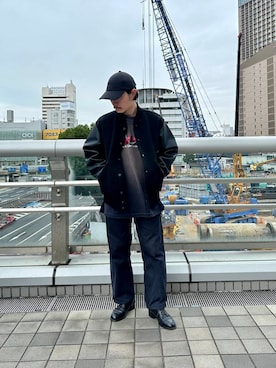 「アイテム（スタジャン）」を使った、yamamoto0804さん（メンズ・163cm）の秋コーディネート