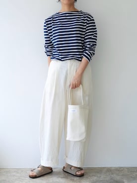 「SAINT JAMES（セントジェームス）のアイテム」を使った、vie_shopさん（レディース・165cm）の夏コーディネート