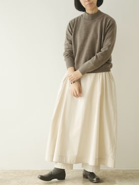 「革靴」｜「アイテム（ワンピース/ドレス）」を使った、vie_shopさん（レディース・165cm）の秋コーディネート