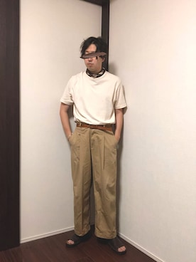 「アパレルスタッフ」｜「アイテム（サンダル）」を使った、mister.dnさん（メンズ・177cm）の夏コーディネート