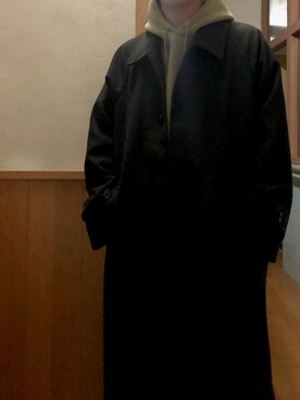 「EMMA  CLOTHES」｜「アイテム（ステンカラーコート）」を使った、akiさん（メンズ・166cm）の冬コーディネート