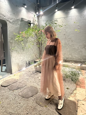 「airyislandのアイテム（ワンピース/ドレス、ブラウン系）」を使った、💫Special🪴さん（レディース）の秋コーディネート
