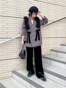 「アイテム（テーラードジャケット）」を使った、miiさん（レディース・156cm）の秋コーディネート