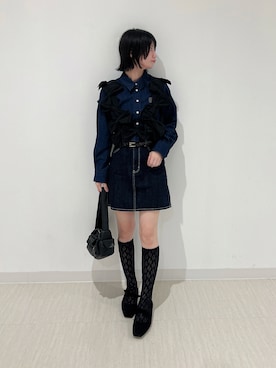 「しまむら」｜miiさん（レディース・156cm）の秋コーディネート