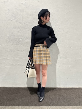 「アイテム（イヤリング）」を使った、miiさん（レディース・156cm）の秋コーディネート