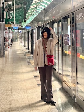 「アイテム（チノパンツ）」を使った、che91145さん（レディース・166cm）の秋コーディネート