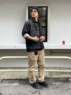 「KANGOL（カンゴール）のアイテム（帽子）」を使った、Daisukeさん（メンズ・173cm）の秋コーディネート