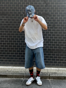 「GU（ジーユー）のアイテム（パンツ）」を使った、Daisukeさん（メンズ・173cm）の夏コーディネート