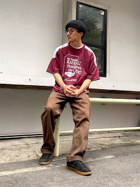 「PUMA（プーマ）のアイテム」を使った、Daisukeさん（メンズ・173cm）の夏コーディネート