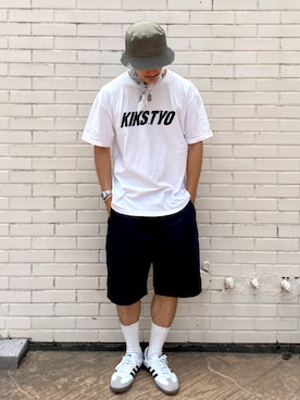 「GU（ジーユー）のアイテム（パンツ）」を使った、Daisukeさん（メンズ・173cm）の夏コーディネート
