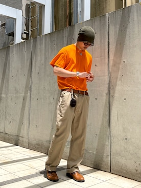 「BRIXTON（ブリクストン）のアイテム」を使った、Daisukeさん（メンズ・173cm）の夏コーディネート