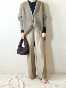 「AP STUDIO（エーピーストゥディオ）のアイテム（パンツ）」を使った、eunosuさん（レディース・157cm）の冬コーディネート