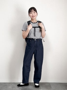 「coen（コーエン）のアイテム」を使った、monさん（レディース・161cm）の夏コーディネート