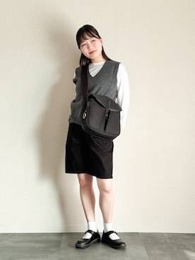 「アイテム（メッセンジャーバッグ）」を使った、monさん（レディース・161cm）の夏コーディネート