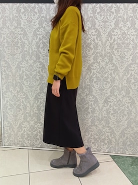 「MUUM（ムーム）のアイテム」を使った、parade鳳店さん（レディース・157cm）の冬コーディネート