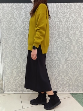 「MUUM（ムーム）のアイテム」を使った、parade鳳店さん（レディース・157cm）の冬コーディネート