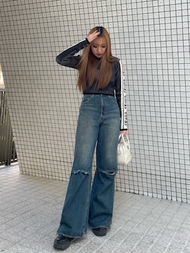 「knit」｜楓さん（レディース・159cm）の冬コーディネート
