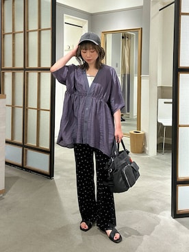「LEPSIM（レプシィム）のアイテム（トートバッグ）」を使った、はやみ👧🏻さん（レディース・155cm）の夏コーディネート