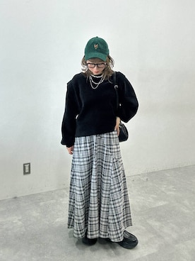 「LEPSIM（レプシィム）の【NEW ERA】コーデュロイCAP　1023762（キャップ、グリーン系）」を使った、はやみ👧🏻さん（レディース）の夏コーディネート